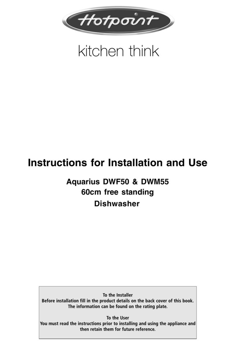 Hotpoint Aquarius DWF50 User manual Hotpoint Aquarius DWF50 User manual