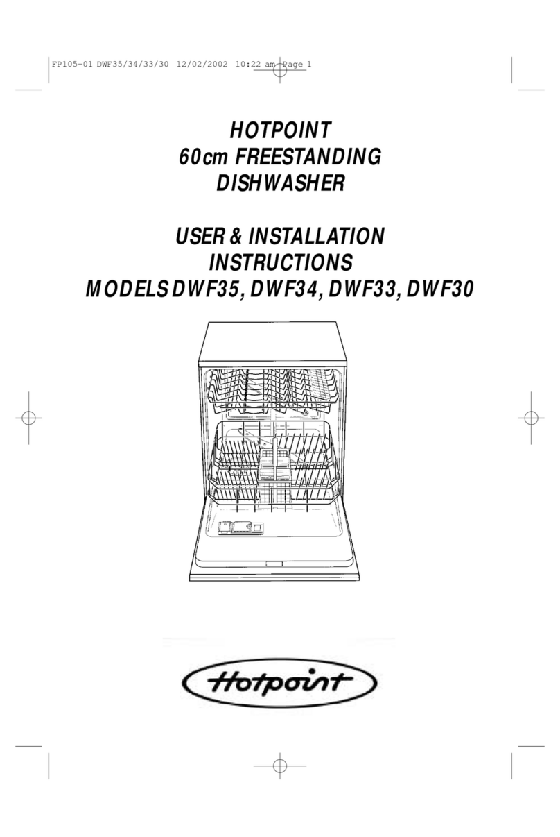 Hotpoint DWF30 User and installation instructions