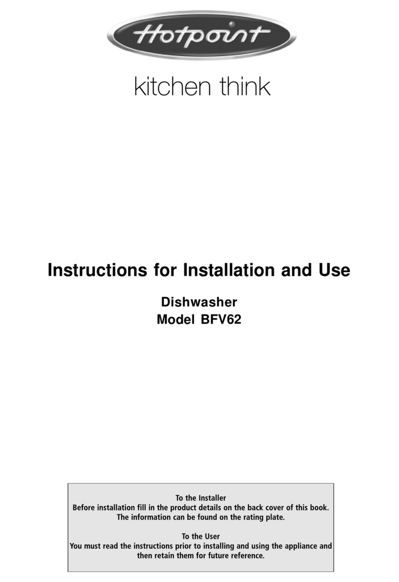 Hotpoint BFV62 User manual