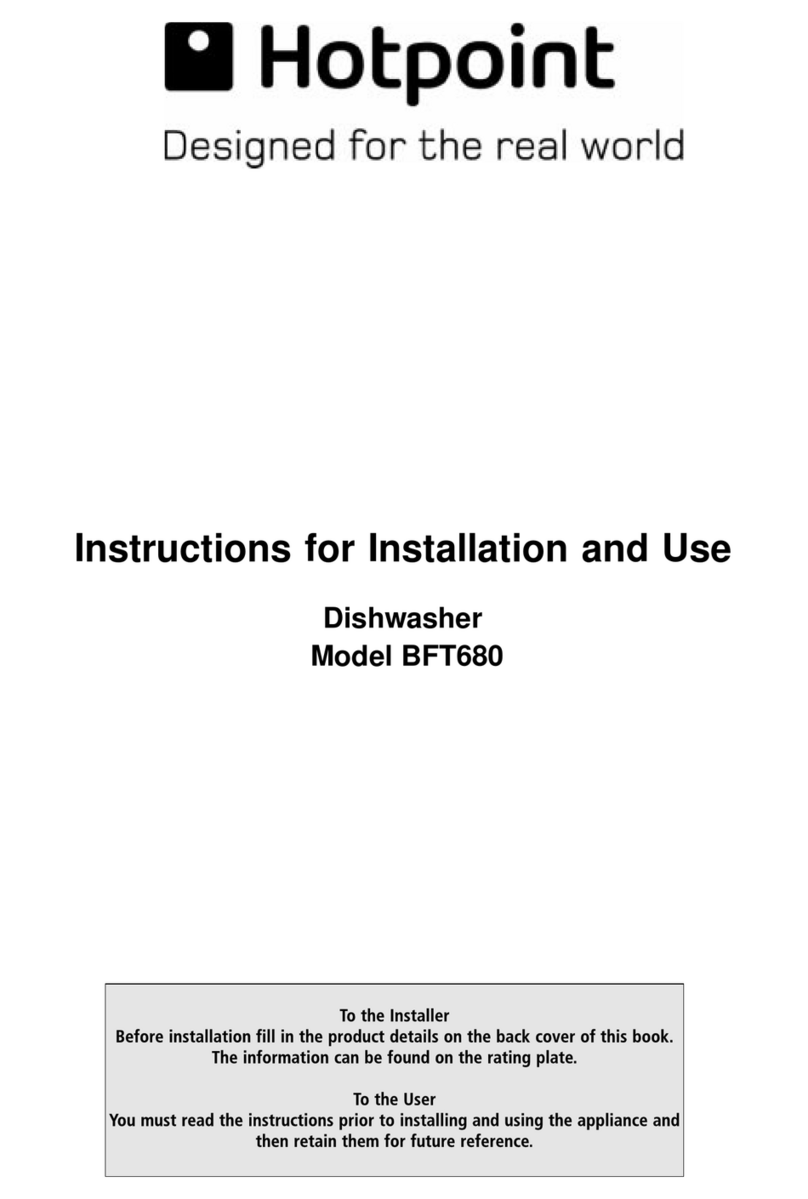 Hotpoint BFT680 Instructions for installation and use