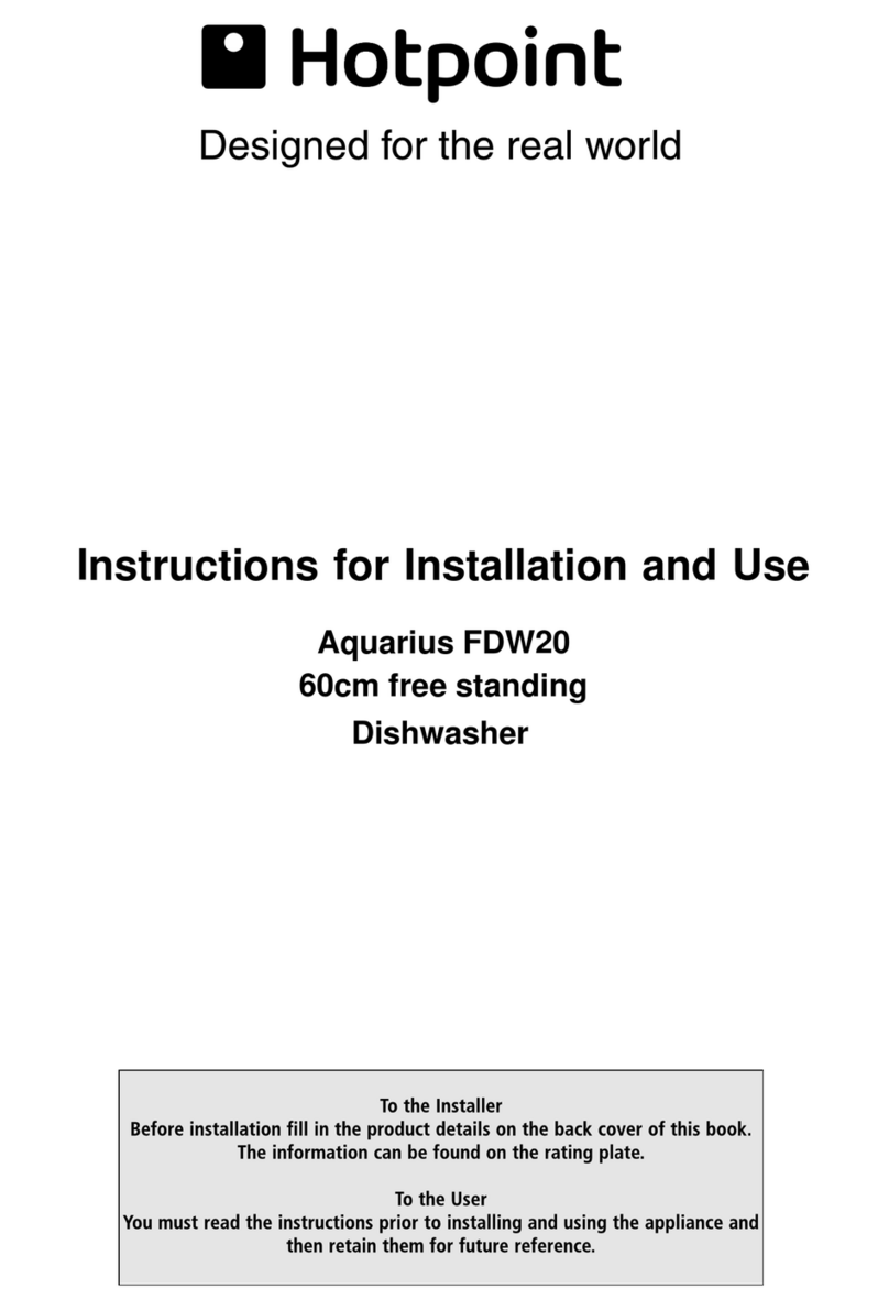 Hotpoint Aquarius FDW20 User manual