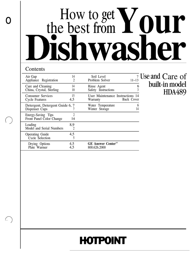 Hotpoint HDA489 Installation instructions