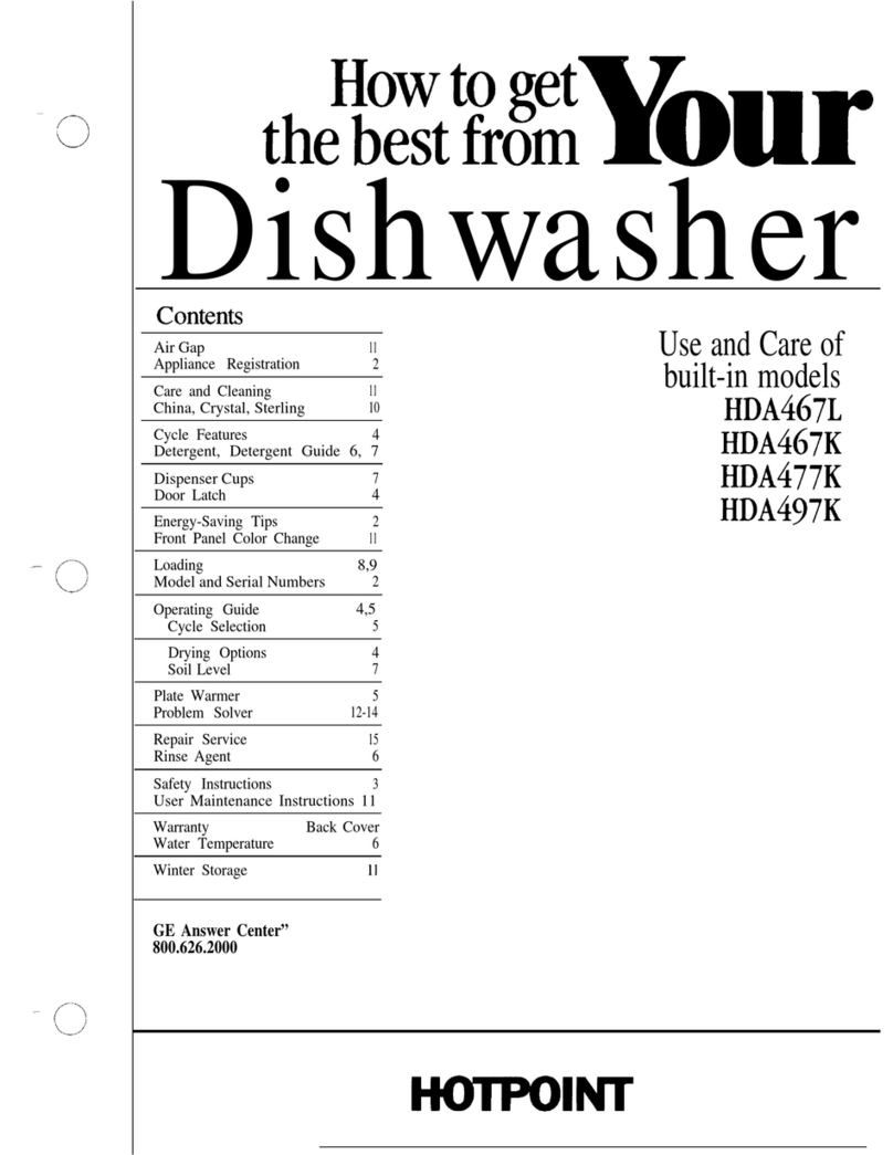 Hotpoint HDA467K Use and care
