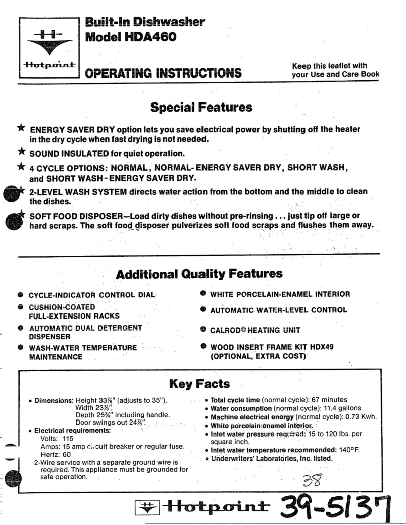 Hotpoint HDA460 User manual