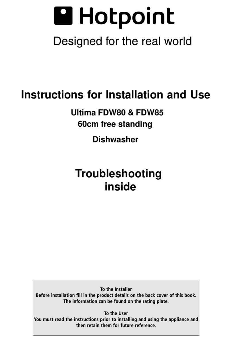 Hotpoint Ultima FDW85 User manual