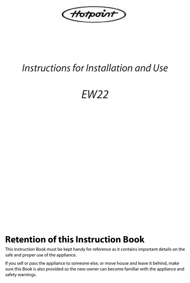 Hotpoint EW22 User manual Hotpoint EW22 User manual