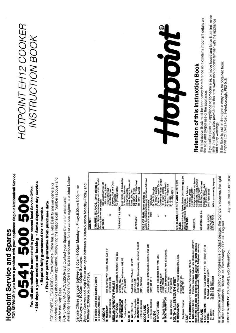 Hotpoint EH12 User manual