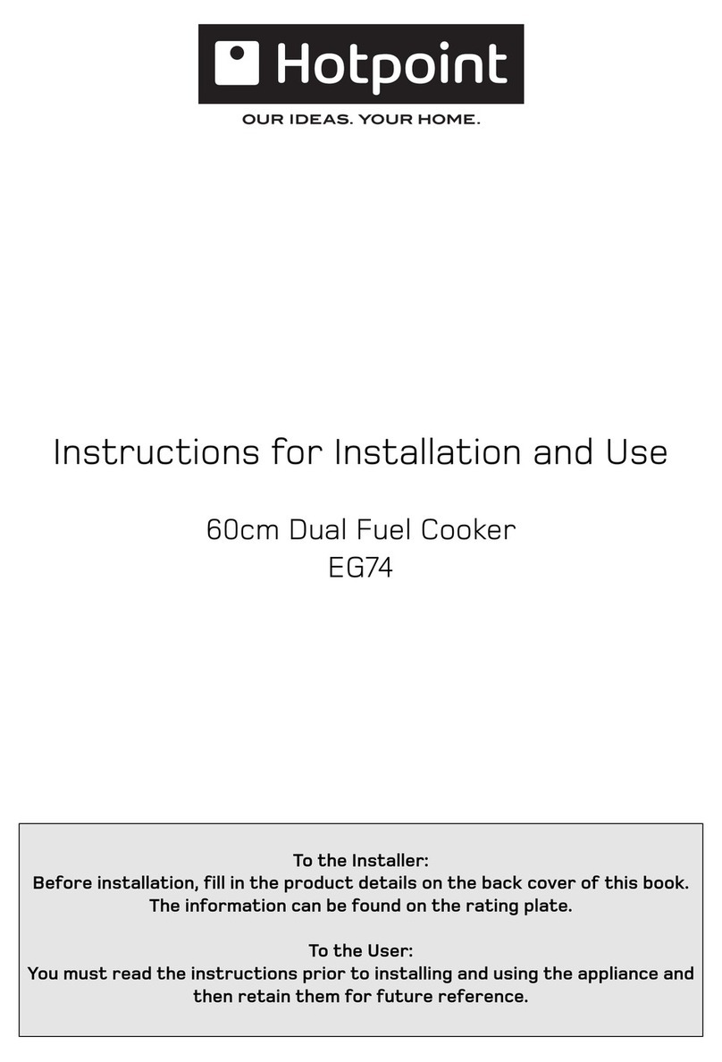 Hotpoint EG74 User manual