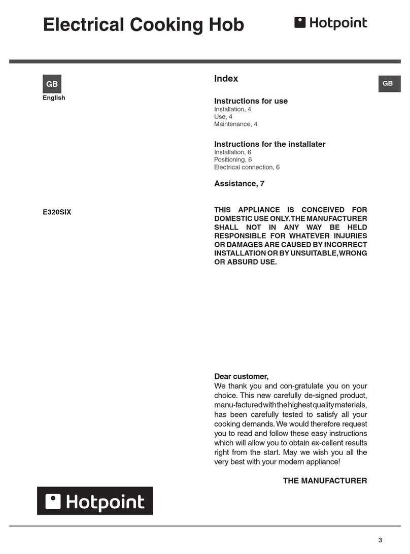Hotpoint E320SIX Instructions for use