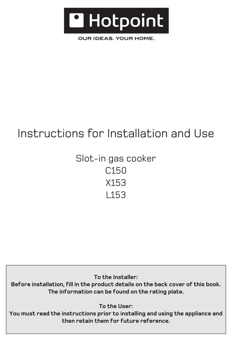 Hotpoint C150 Instructions for installation and use