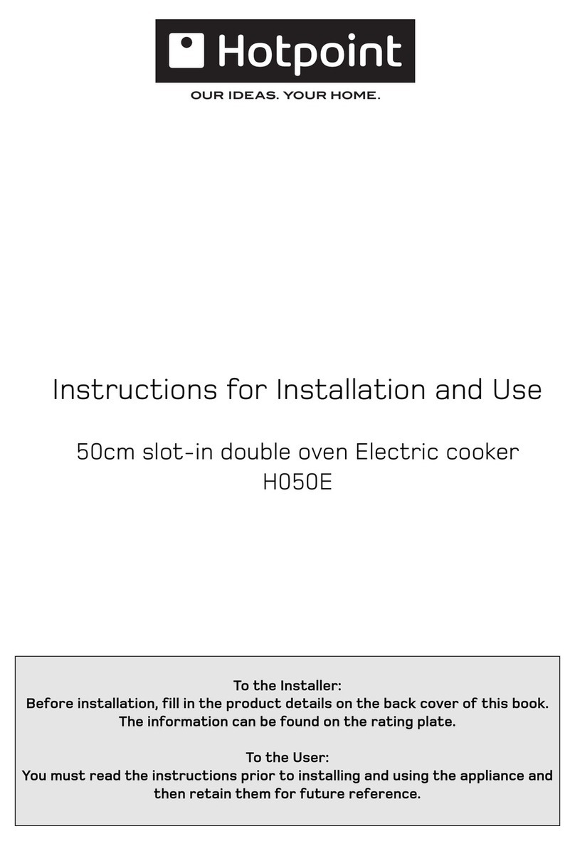 Hotpoint H050E User manual Hotpoint H050E User manual