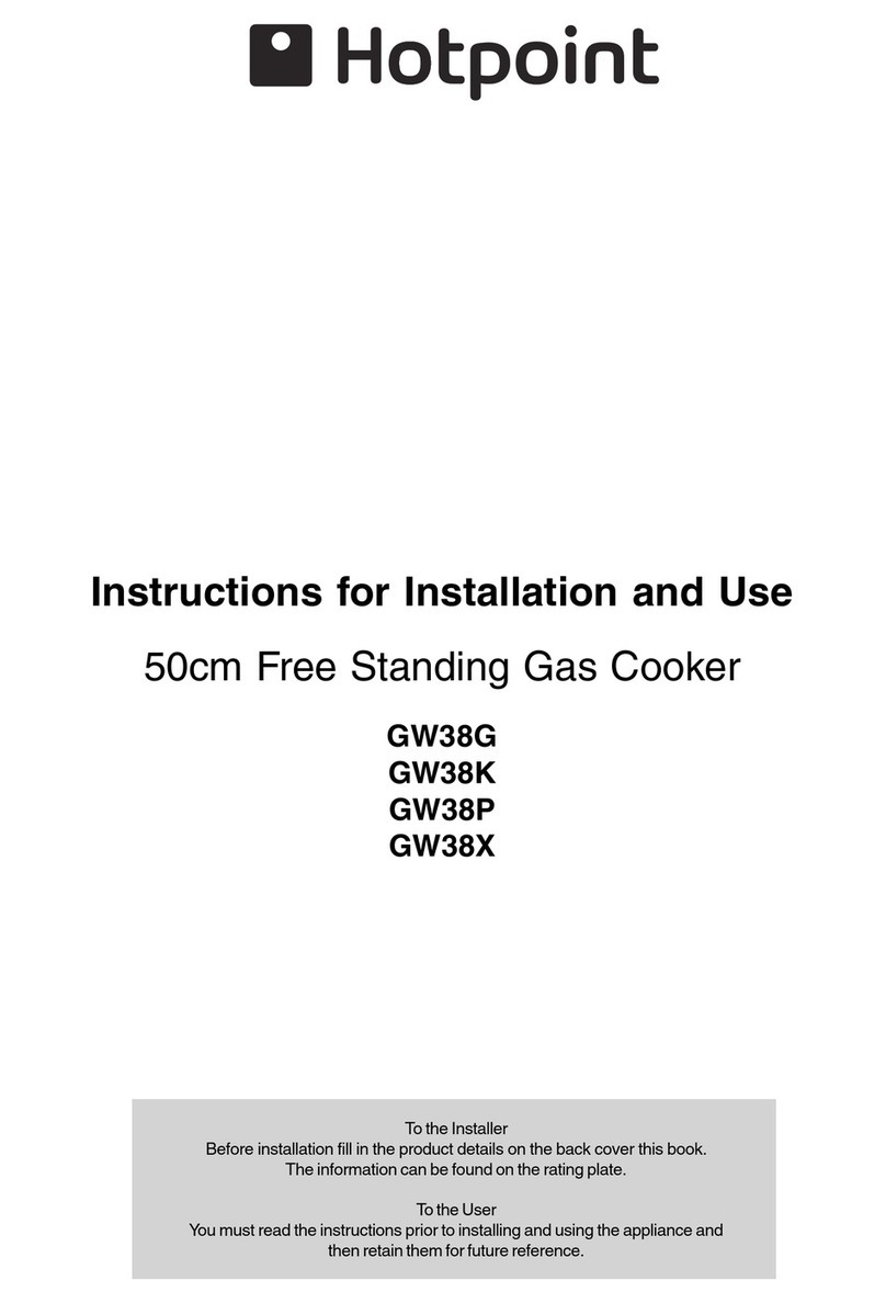 Hotpoint GW38G User manual