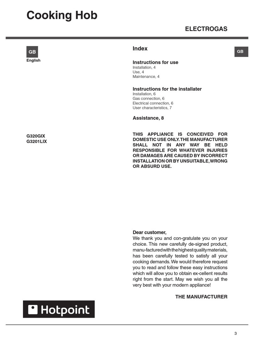 Hotpoint G3201LIX User manual