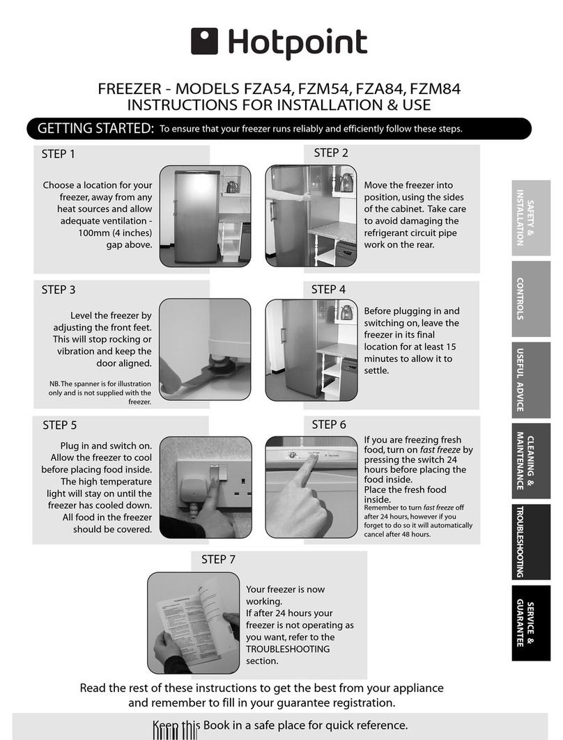 Hotpoint FZA54 Instructions for installation and use