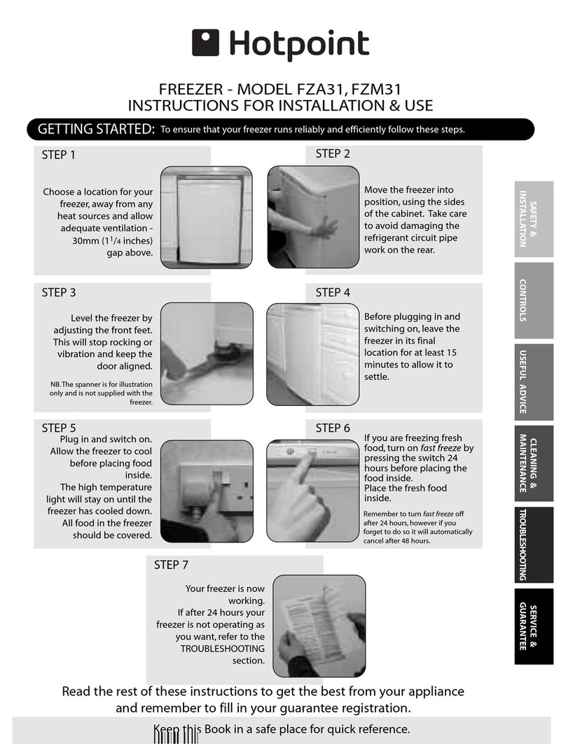 Hotpoint FZA31 Instructions for installation and use