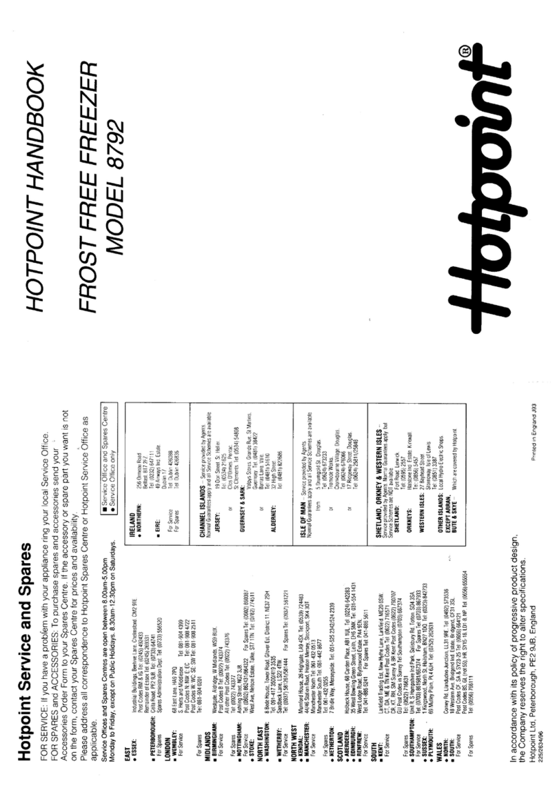 Hotpoint 8792 Handbook