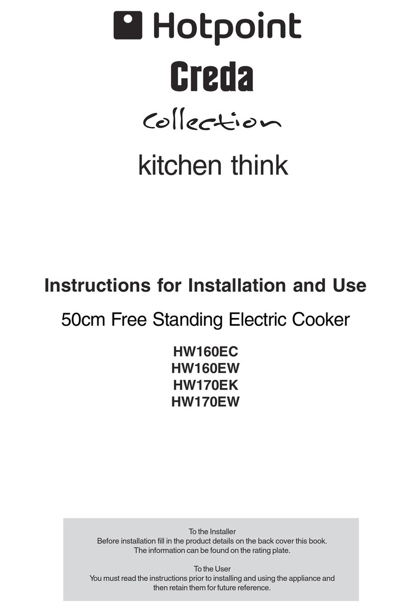 Hotpoint kitchen think Creda HW160EC User manual