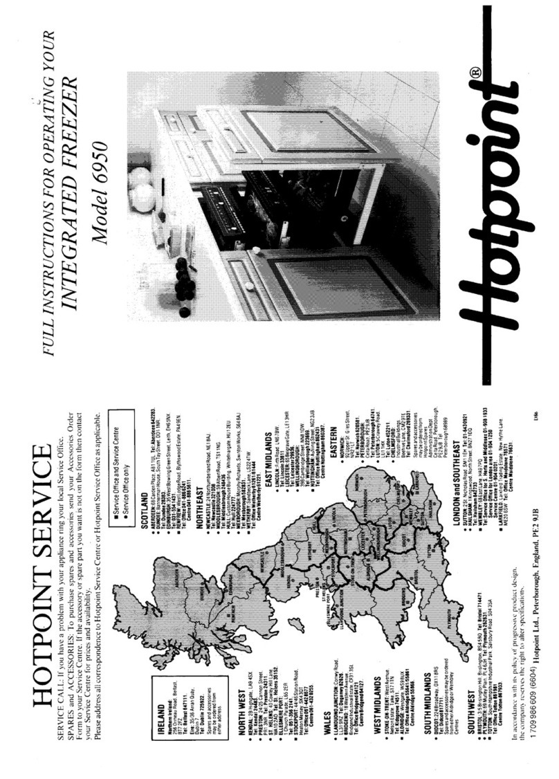 Hotpoint 6950 operating instructions