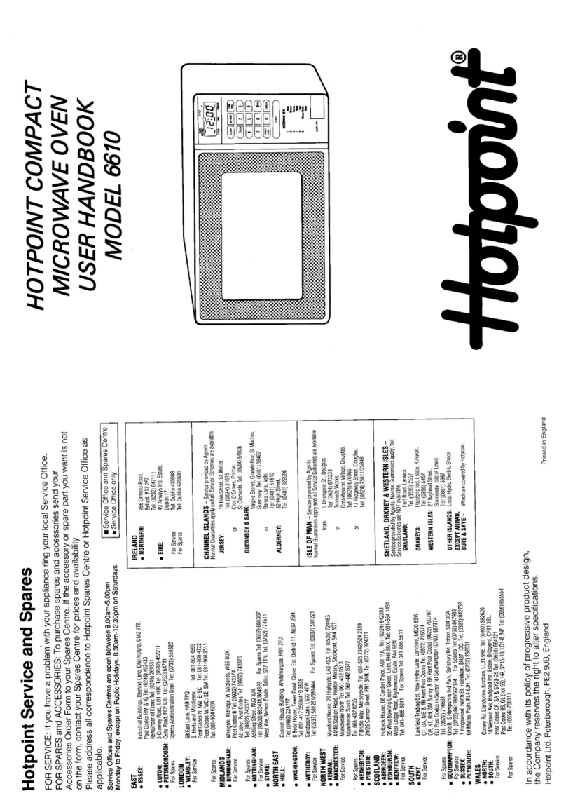 Hotpoint 6610 User handbook