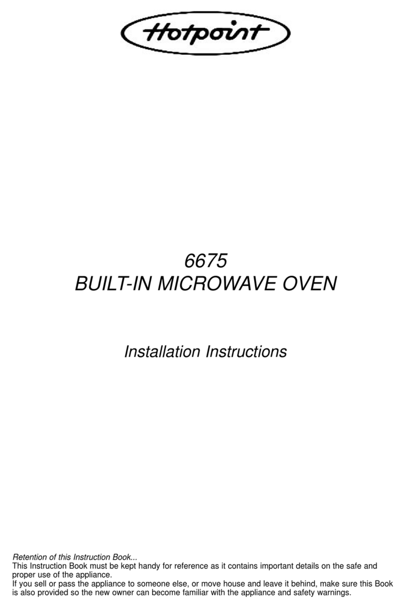 Hotpoint 6675 installation instructions