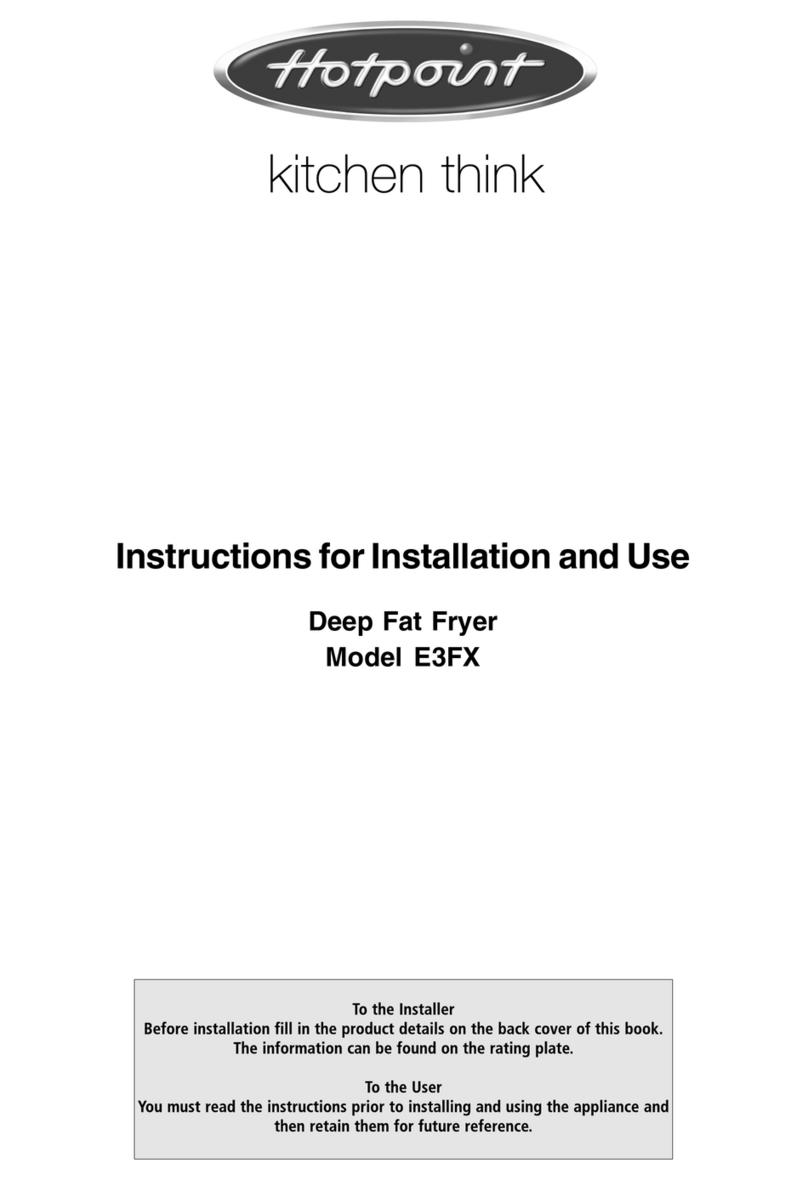 Hotpoint E3FX Instructions for installation and use