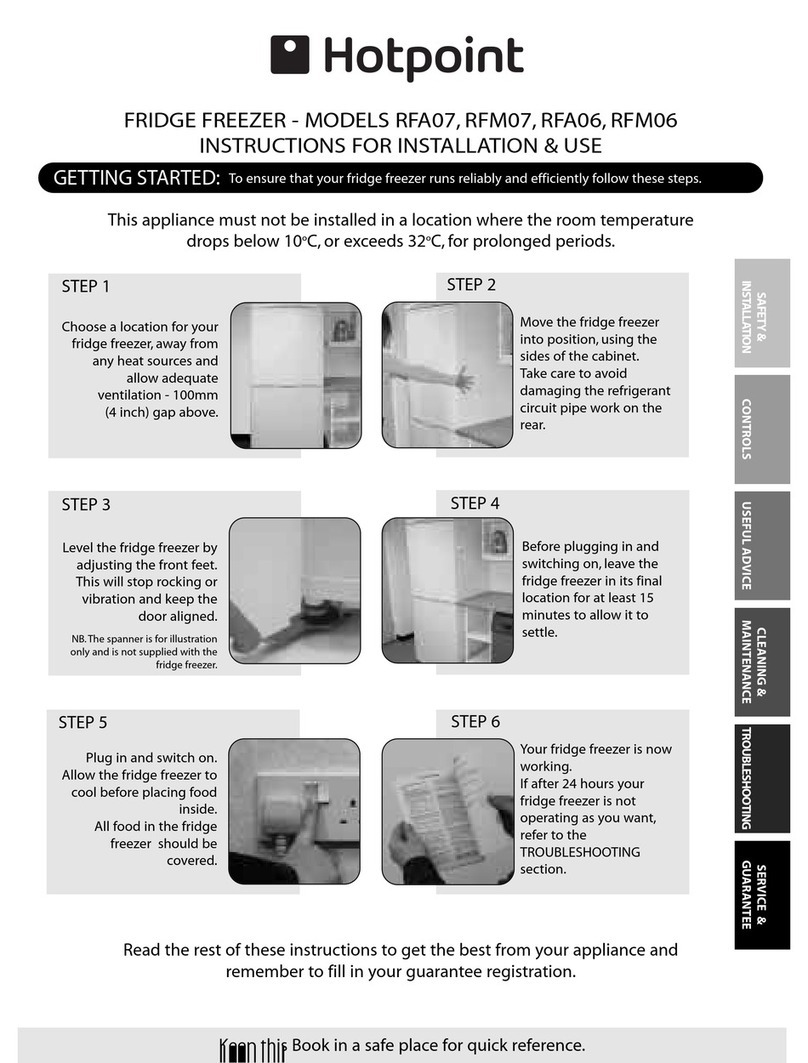 Hotpoint RFA06 User manual