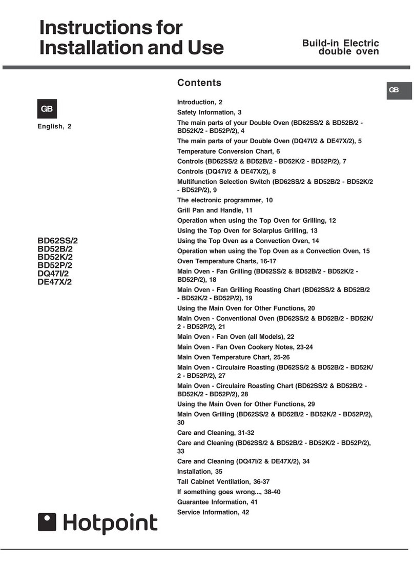 Hotpoint BD52B/2 Instructions for installation and use