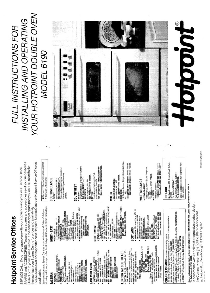 Hotpoint 6190 Instruction Manual