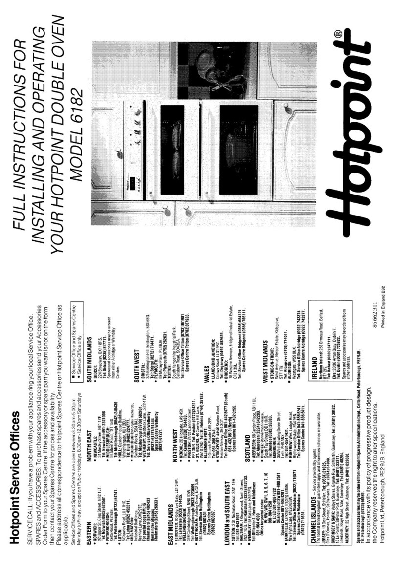 Hotpoint 6182 Instruction Manual