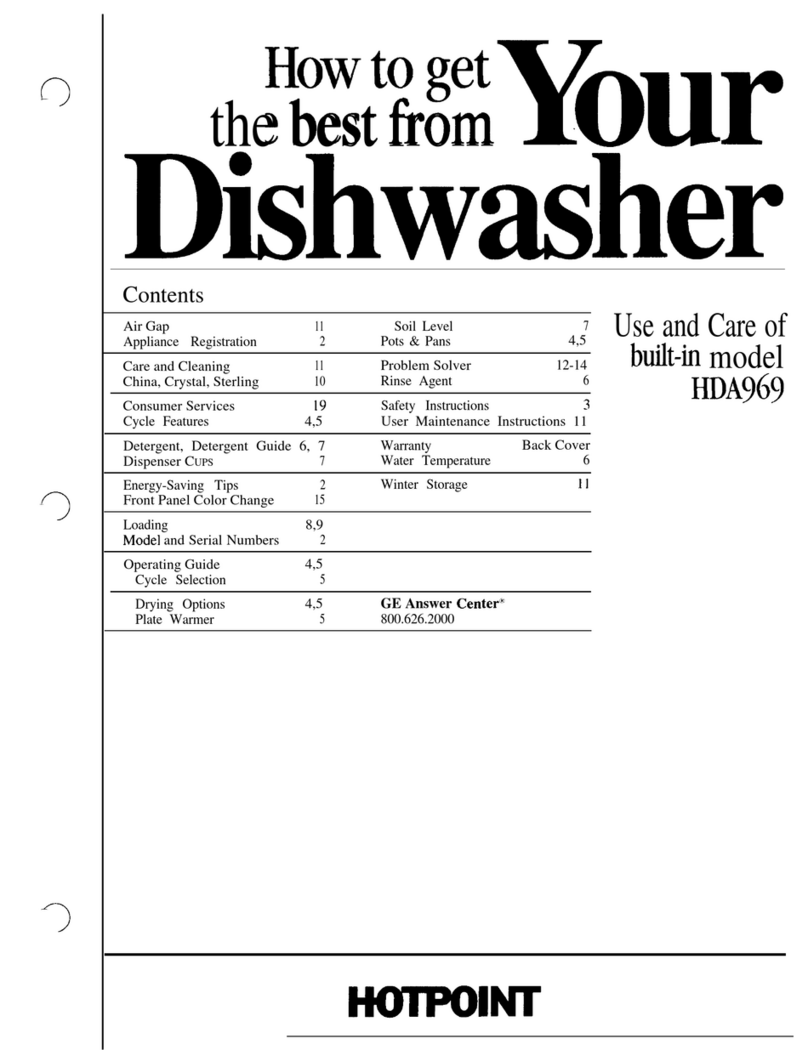 Hotpoint HDA969 Installation instructions Hotpoint HDA969 Installation instructions