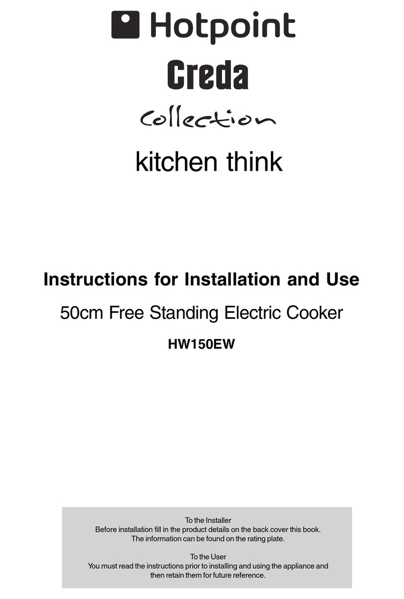 Hotpoint HW150EW Instructions for installation and use
