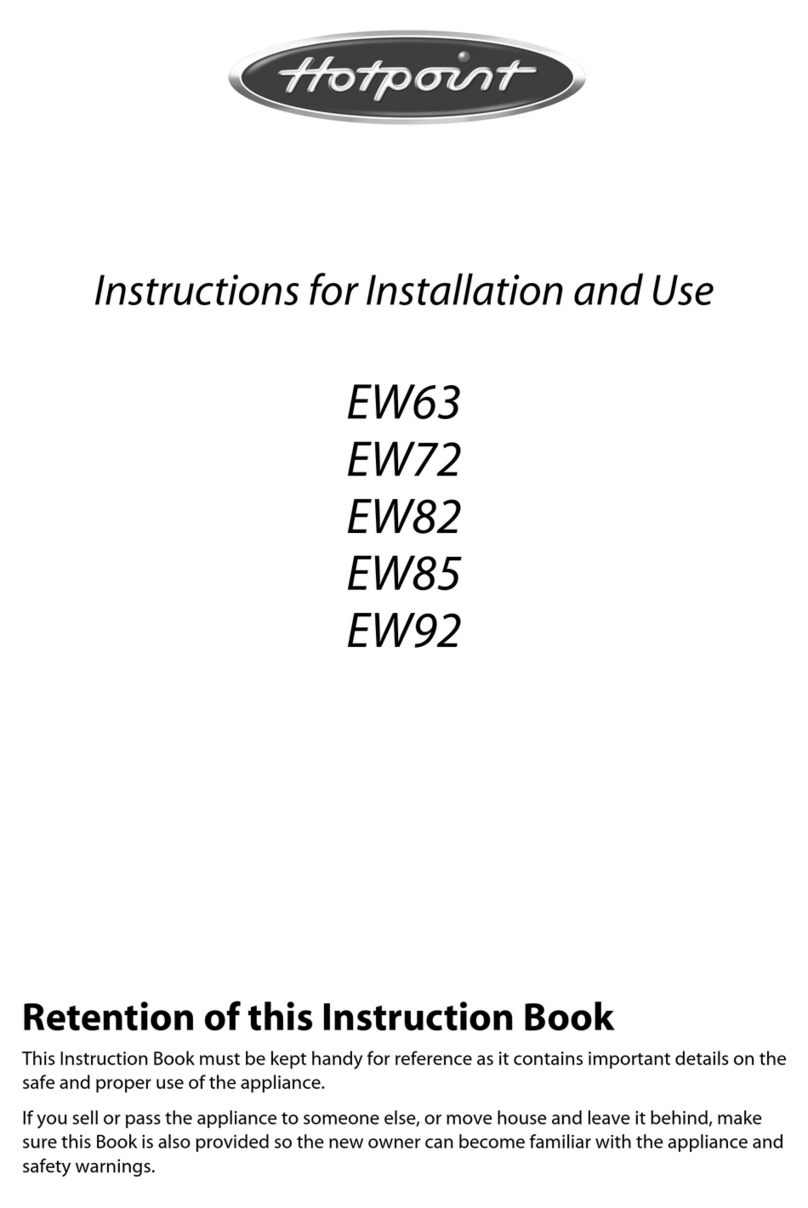 Hotpoint EW72 User manual Hotpoint EW72 User manual
