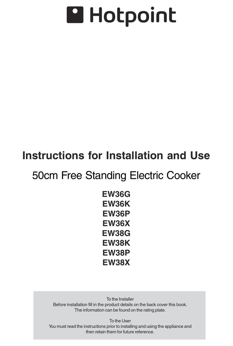 Hotpoint EW36K Instructions for installation and use