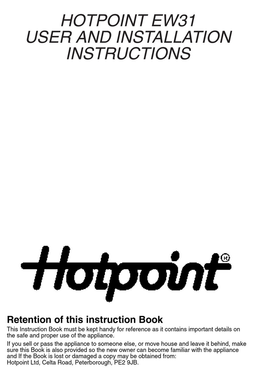 Hotpoint EW31 User and installation instructions