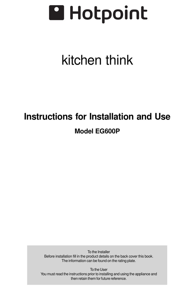 Hotpoint EG600P User manual