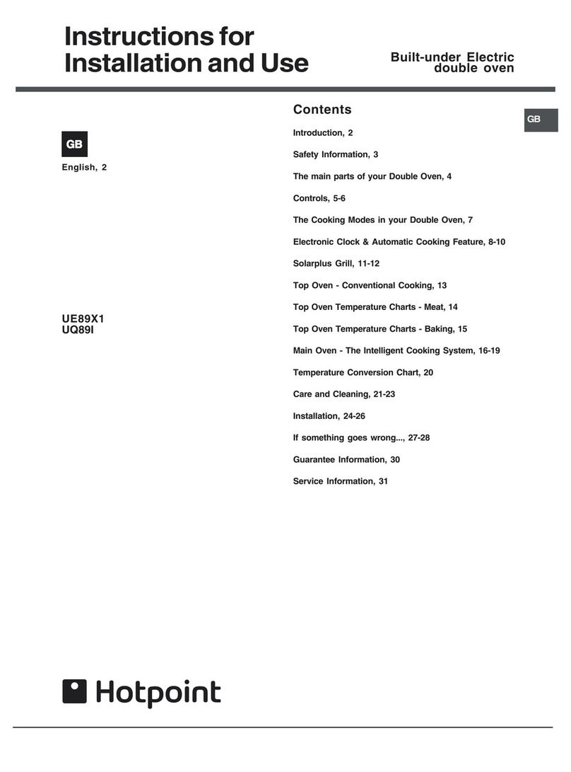 Hotpoint UQ89I Instructions for installation and use