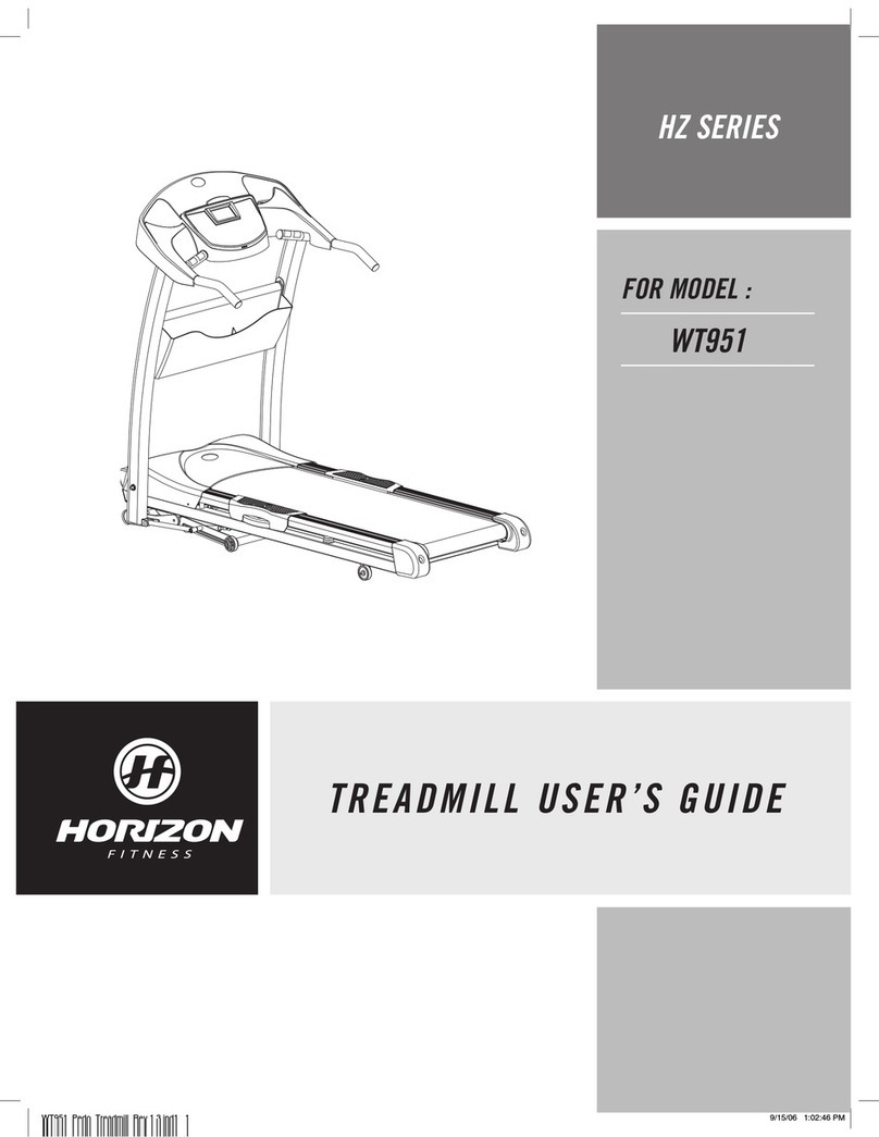 Horizon Fitness TREADMILL WT951 user guide