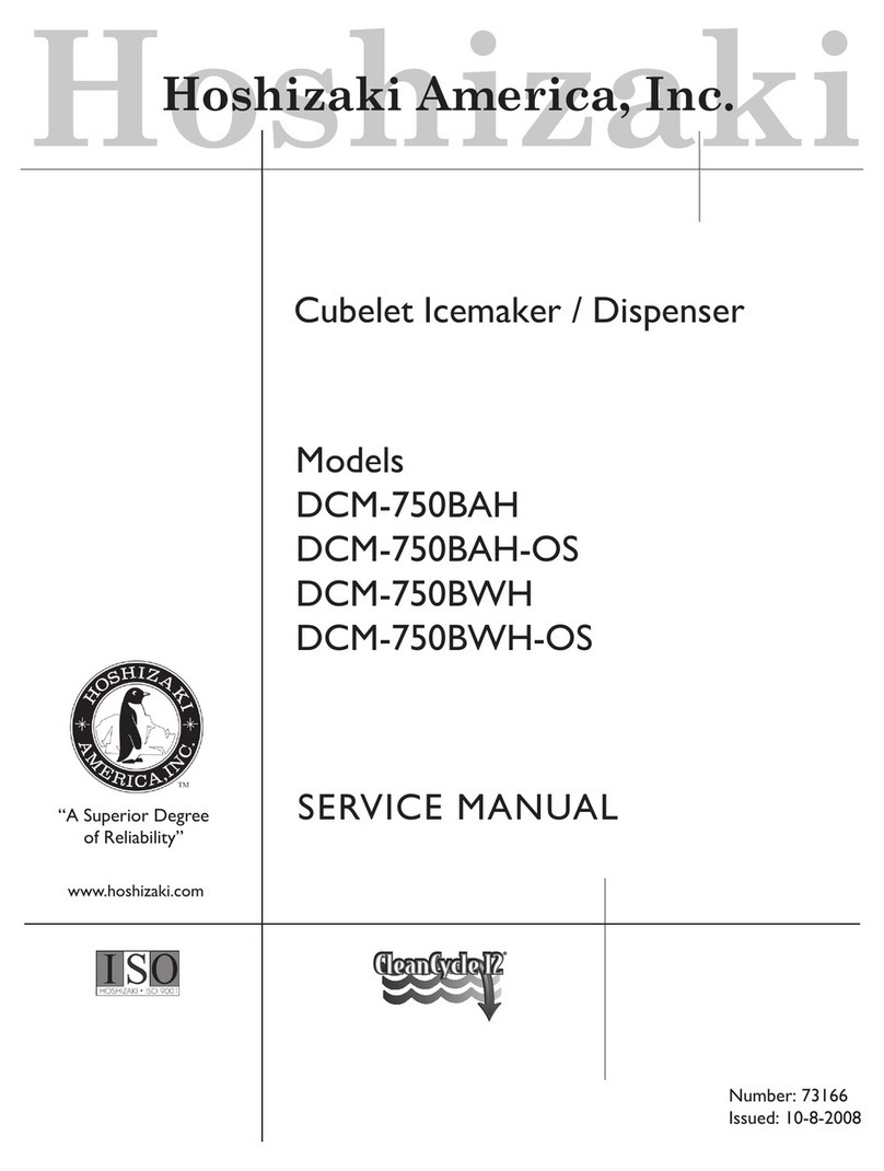 Hoshizaki CUBELET ICEMAKER/DISPENSER DCM-750BAH User manual