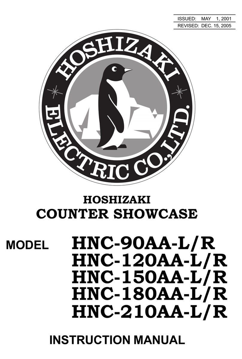Hoshizaki COUNTER SHOWCASE HNC-120AA-L/R instruction manual