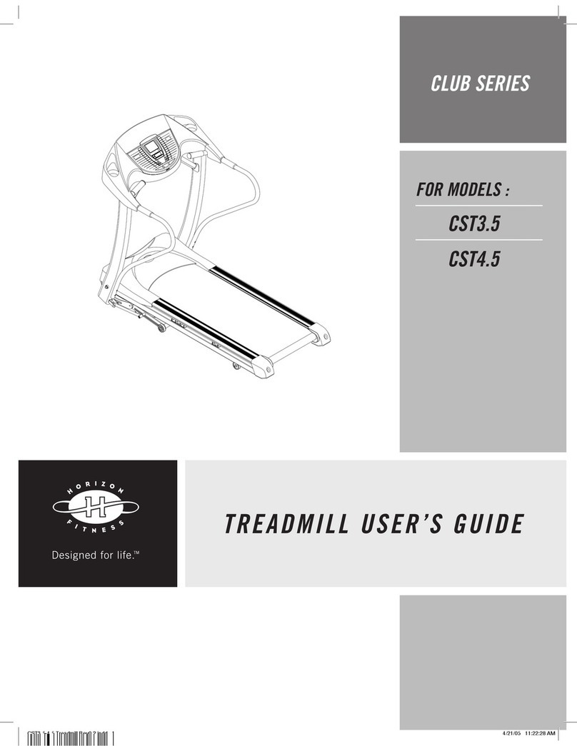 Horizon Fitness CLUB SERIES CST3.5-4.5 user guide