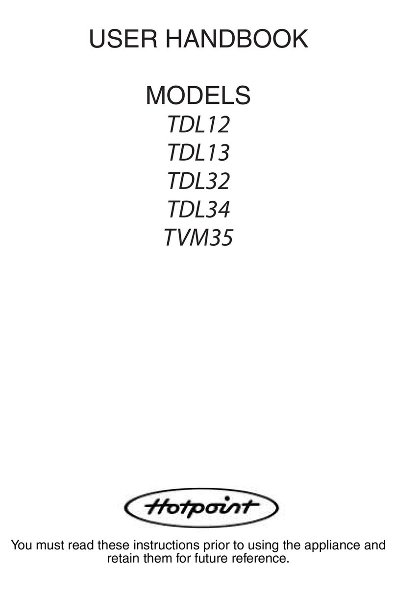 Hotpoint TDL13 User handbook