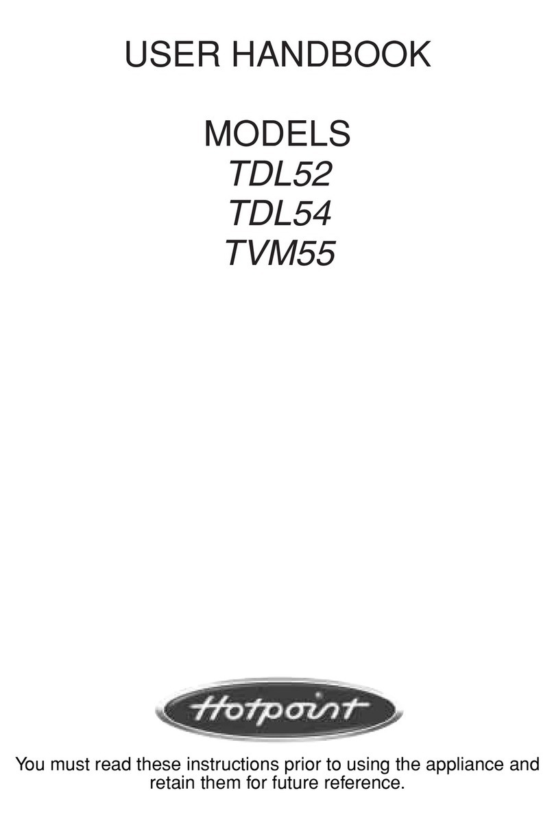 Hotpoint TDL52 Instruction Manual