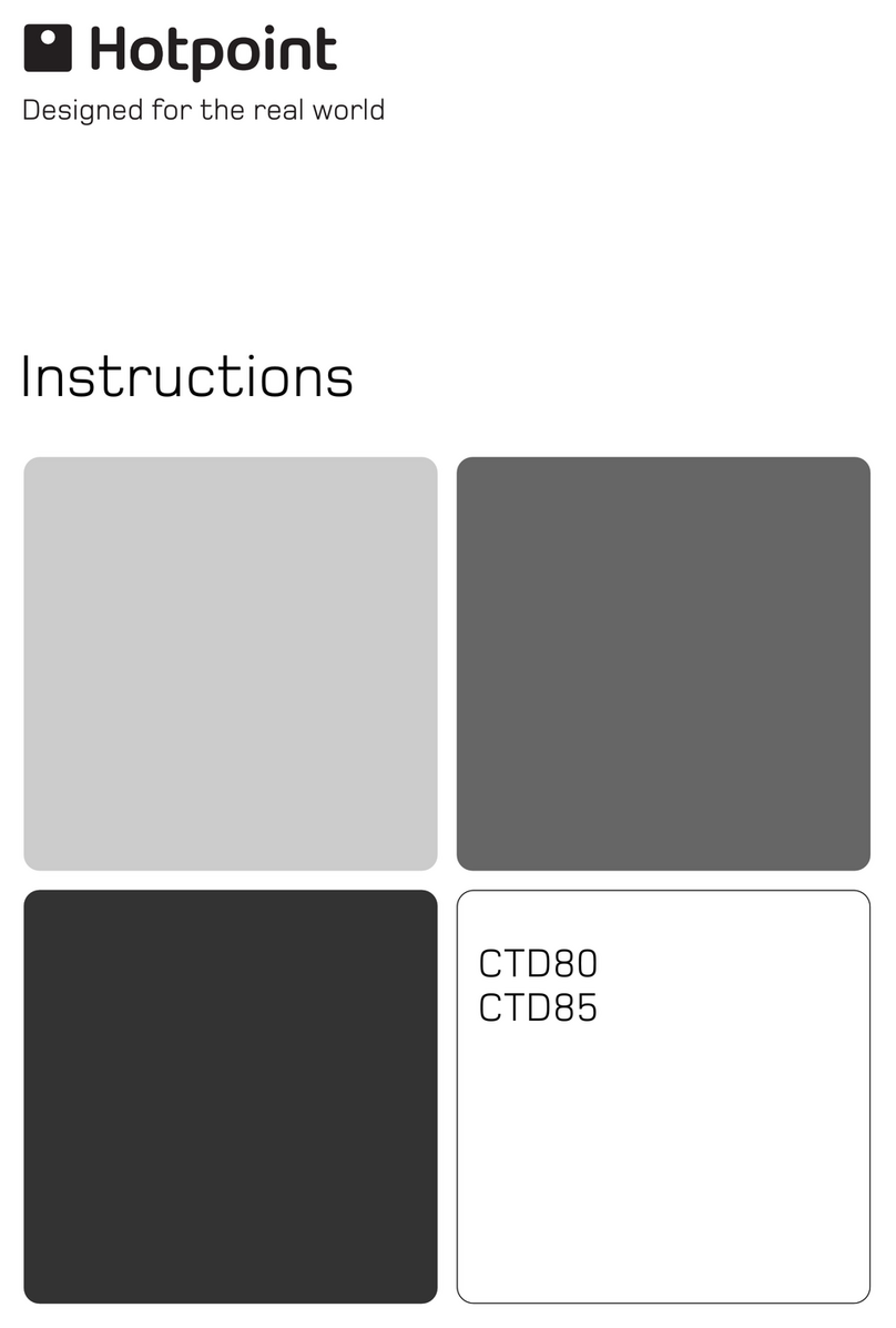 Hotpoint CTD80 User manual