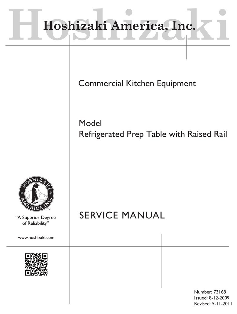 Hoshizaki REFRIGERATED PREP TABLE WITH RAISED RAIL... Service manual