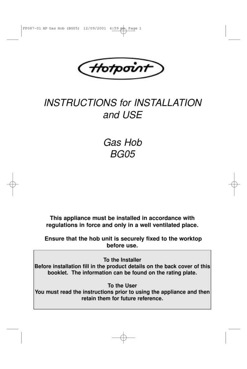 Hotpoint BG05 User manual