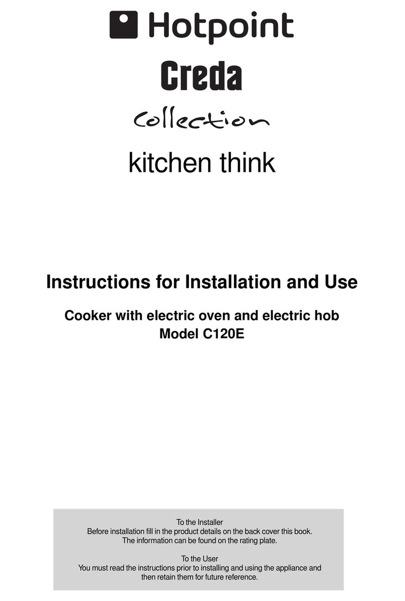 Hotpoint C120E Instructions for installation and use