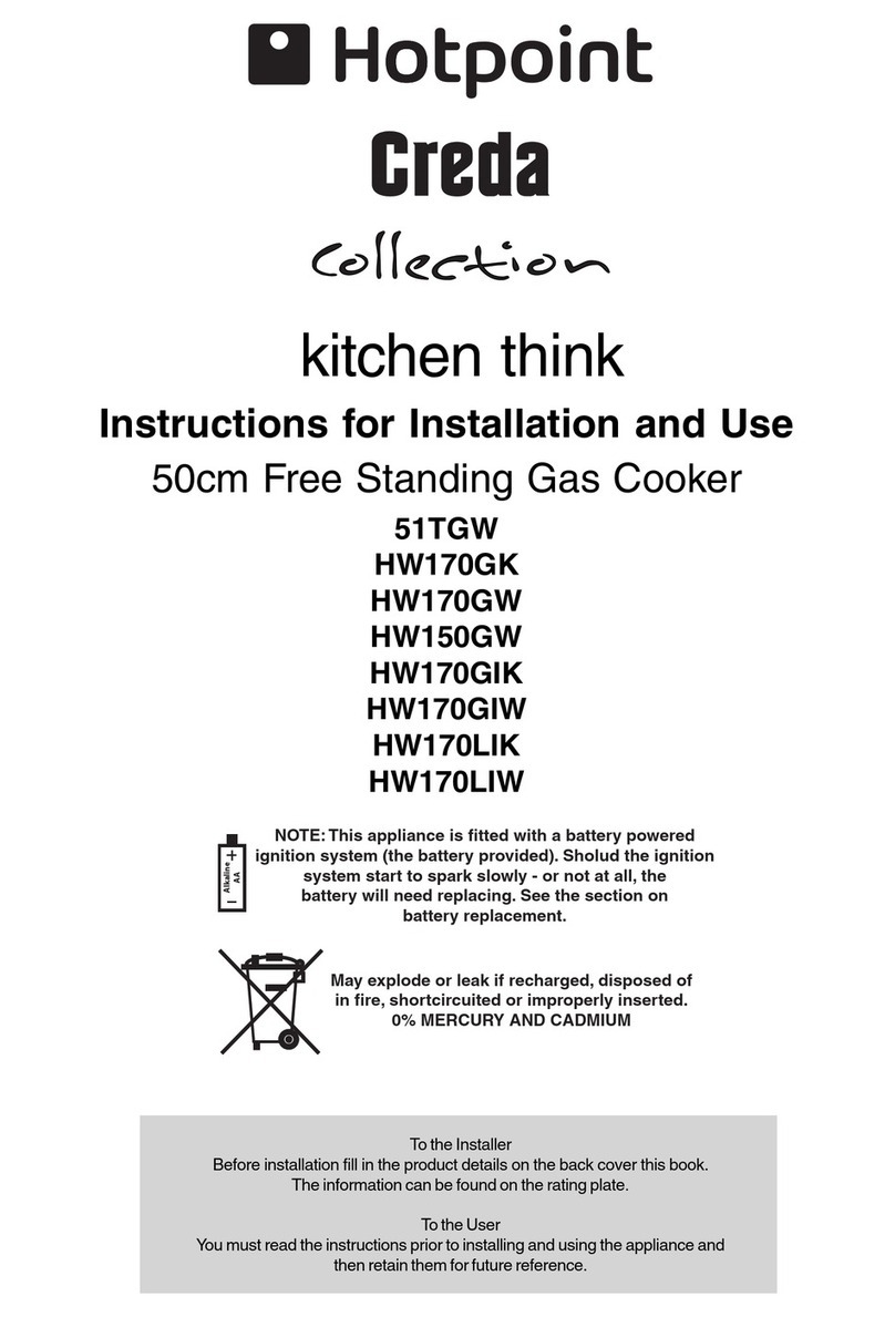 Hotpoint 51TGW User manual