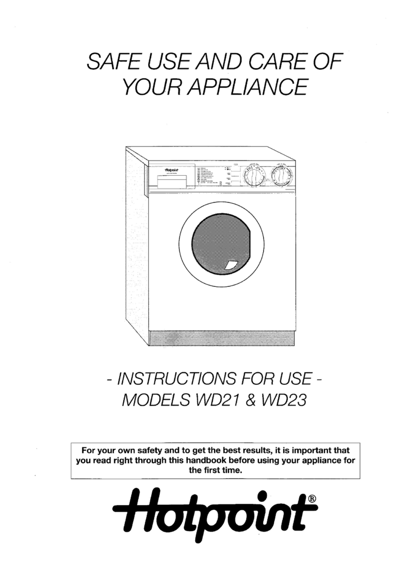 Hotpoint WD21 User manual Hotpoint WD21 User manual