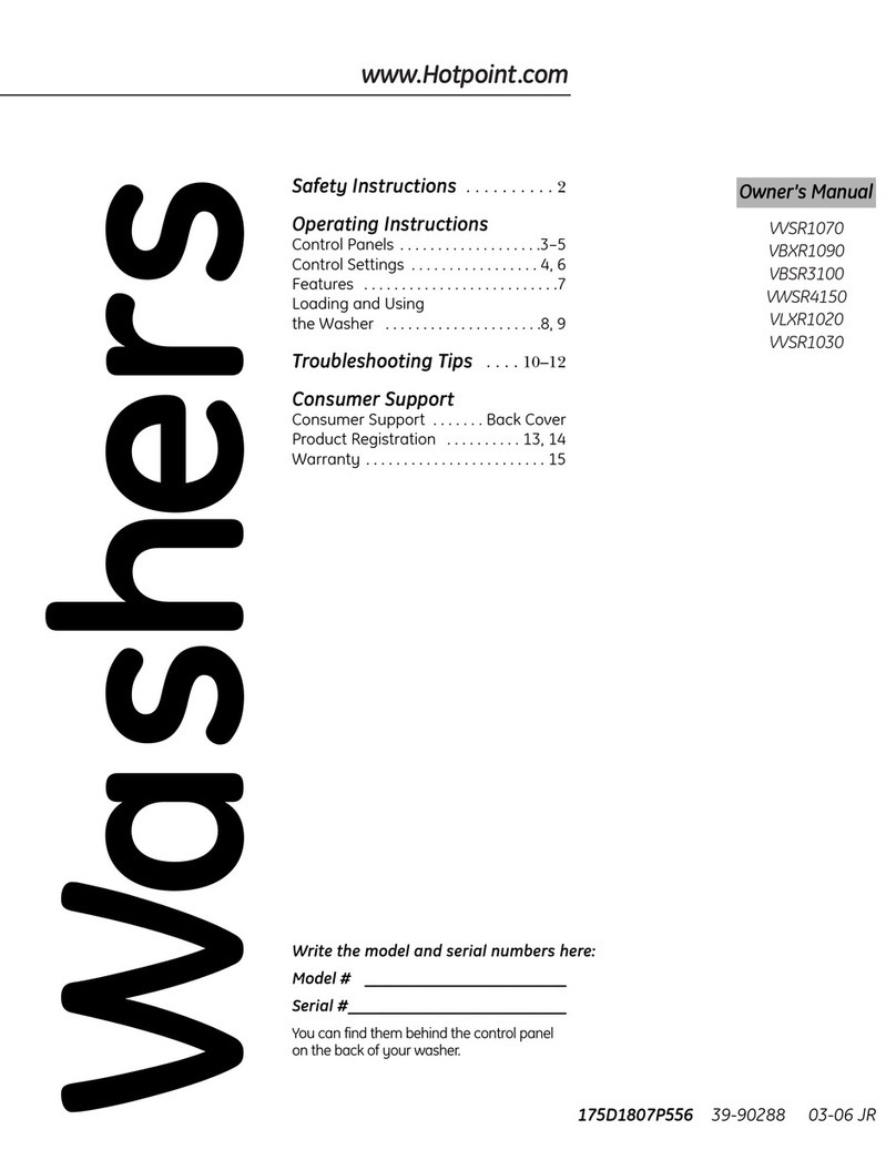 Hotpoint VBSR3100 User manual