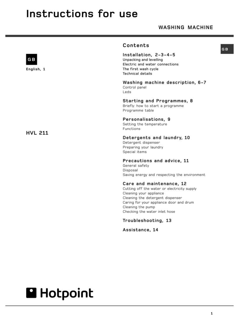 Hotpoint hvl 211 User manual